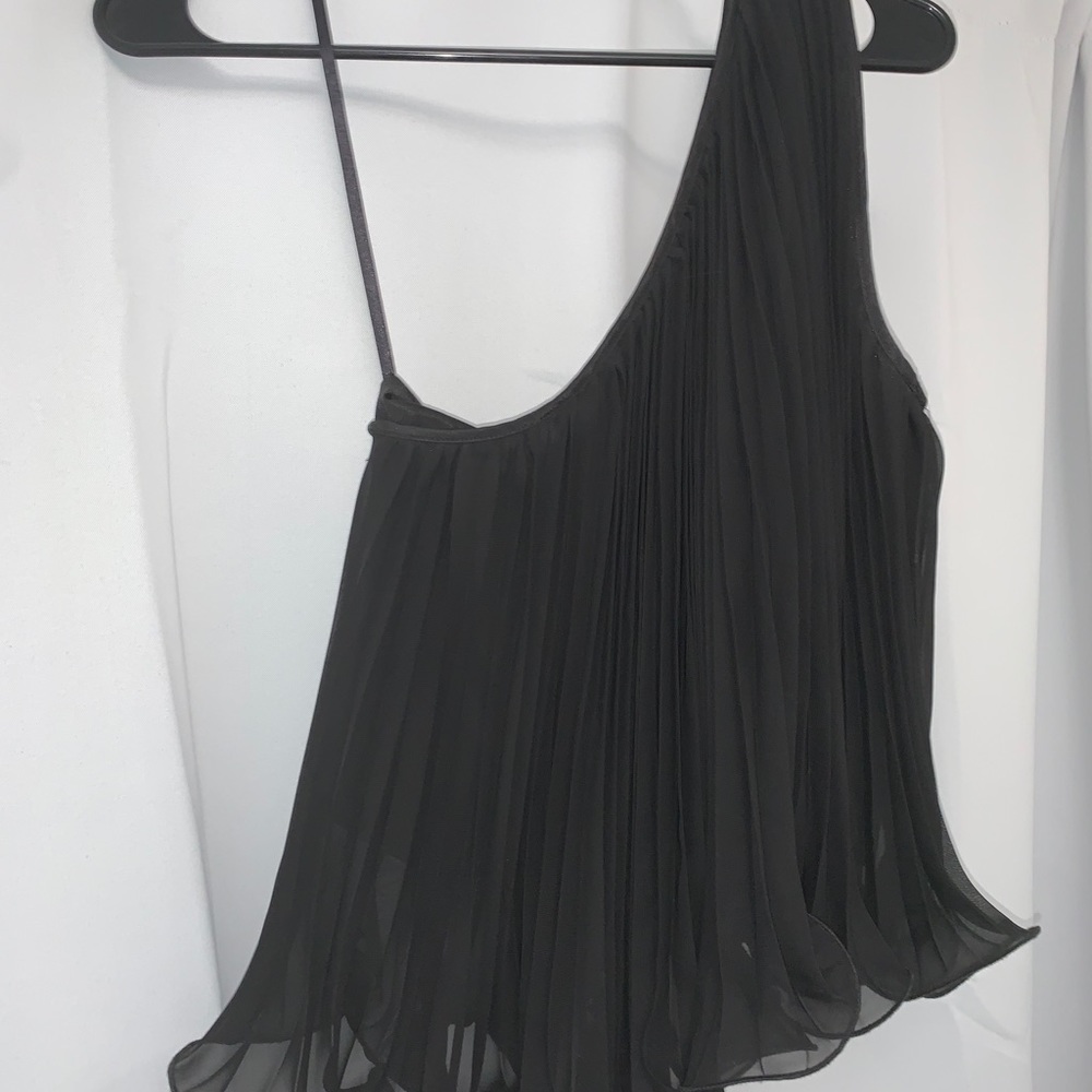 ASOS One Shoulder Black Top - Picture 2 of 3